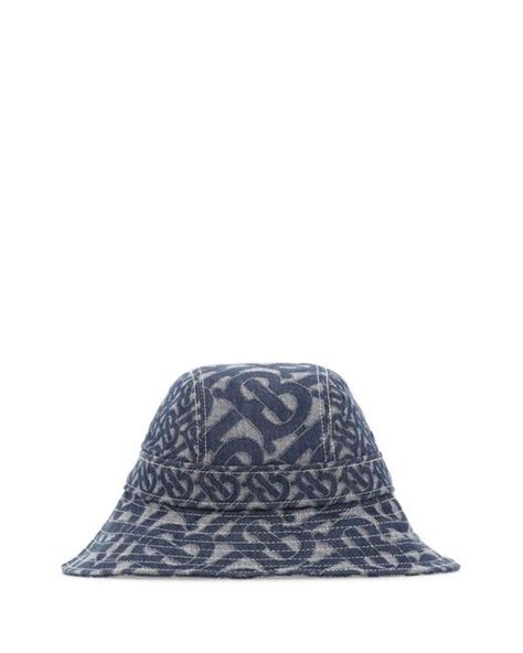 Burberry Tb Monogram Denim Bucket Hat In Blue Lyst Australia