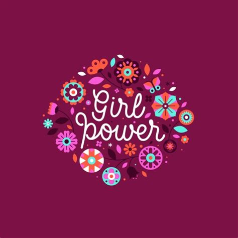 In Simple Style With Hand Lettering Phrase Girl Vector Image