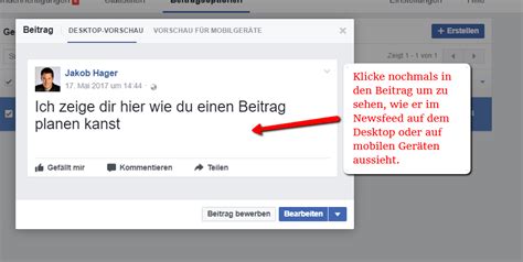 Facebook Beitrag Im Vorhinein Planen Wie Geht Das Jakob Hager