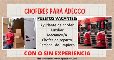 Adecco Busca Personal Chofer Empleos Libres