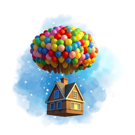 Up Png Clipart, up Balloon House Png Design, High Quality, Instant ...