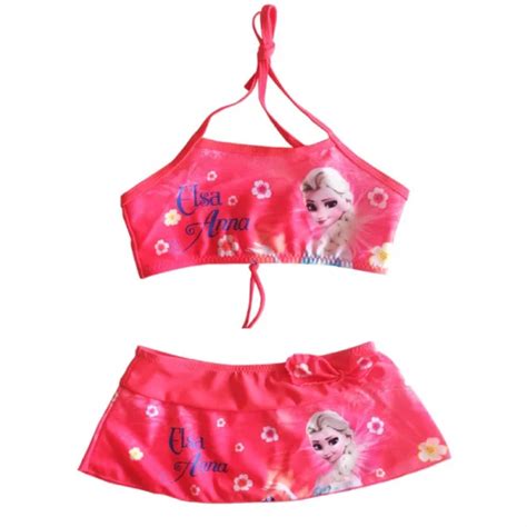 Elsa & Anna Bikini Set Clothes Girls Clothing Swimwear Sets - Blue - Orbisify.com