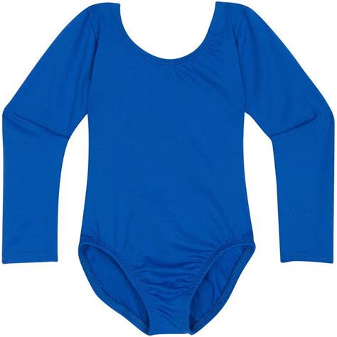 Royal Blue Long Sleeve Dance Leotard For Toddler And Girls Gymnastics