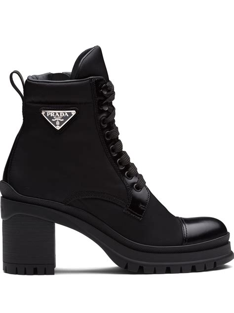 Shop Prada Logo Plaque Ankle Boots With Express Delivery Farfetch