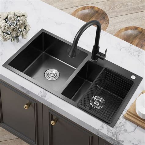 Stainless Steel Kitchen Sink 31.5*17.72 | Kitchen sink design, Black ...