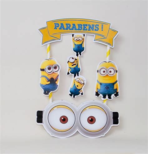 Topo De Bolo Minions Elo Produtos Especiais