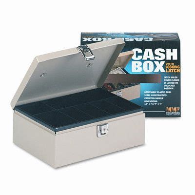 MMF INDUSTRIES Steelmaster Heavy Duty Steel Cash Box With 7