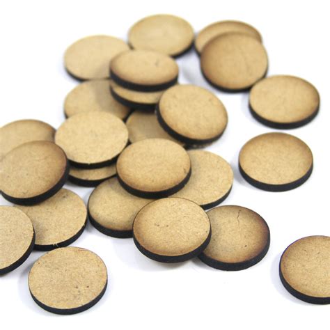 Circular Miniature Bases 3mm Mdf Acrylic 20mm 25mm 40mm 50mm 55mm 60mm