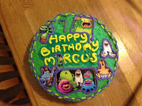 Marcus My Singing Monsters Birthday Cake Monster Birthday Cakes Monster Birthday