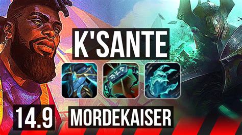 K SANTE Vs MORDEKAISER TOP 52k DMG 6 Solo Kills BR Diamond 14