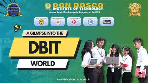 don bosco institute  technology bengaluru glimpse  dbit campus