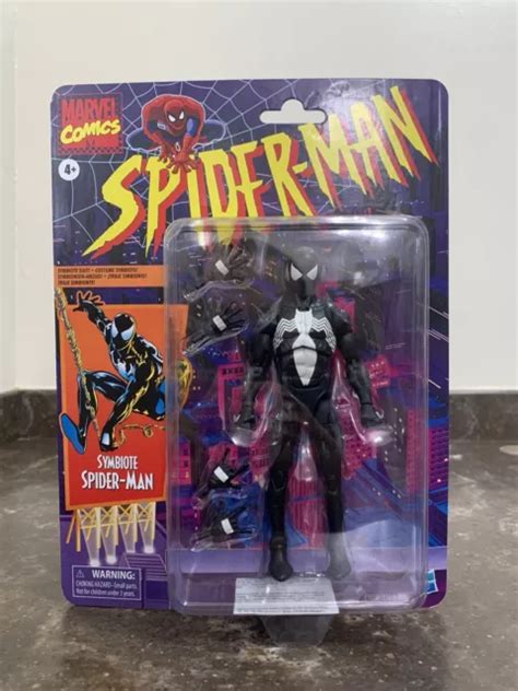 Marvel Legends Retro Series Symbiote Spider Man Black Suit Action