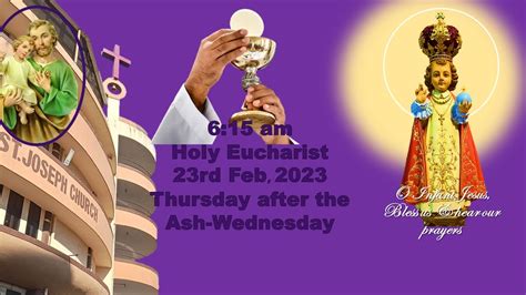 Live Holy Eucharist Live Holy Mass Am Thursday Rd Feb