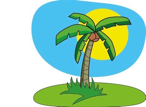 animated coconut tree clipart