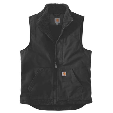 Carhartt 104277 Washed Duck Sherpa Lined Mock Neck Vest