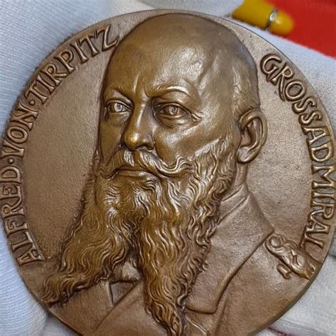 Medaille K Goetz Große Bronzemedaille 1915 Admiral Tirpitz 1