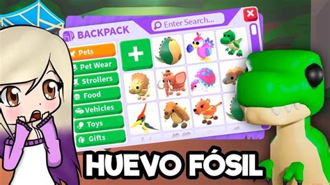 Nuevo Huevo F Sil Y Dinosaurios Mascota En Adopt Me Roblox Con