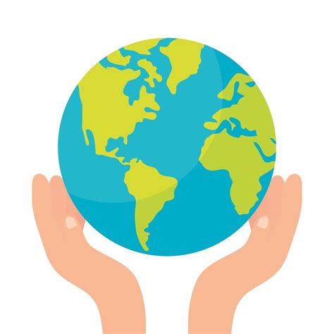 Hands Lifting World Planet Earth Vector Art At Vecteezy