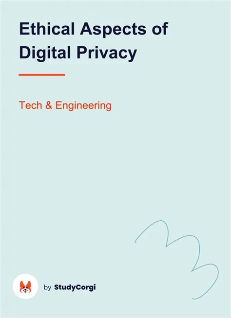 Ethical Aspects Of Digital Privacy Free Essay Example