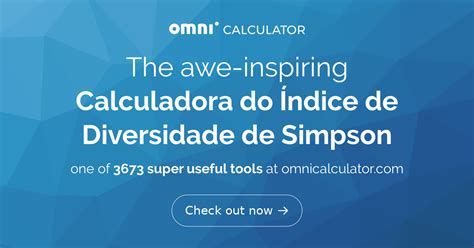 Calculadora Do Ndice De Diversidade De Simpson