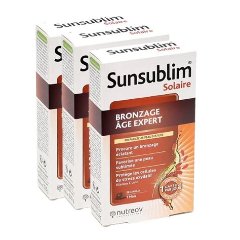 Sunsublim bronzage age expert complément alimentaire solaire