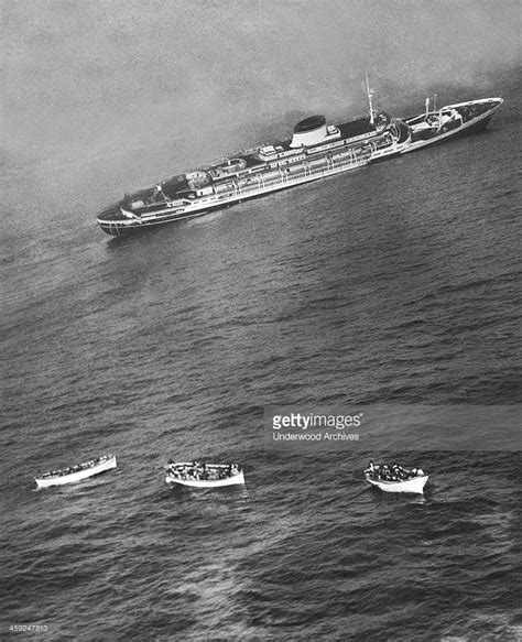 Lifeboats With Passengers And Crew From The Italian Liner Ss Andrea Doria Which Sank Shortly