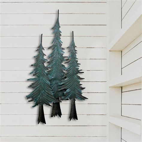 Metal Pine Tree Wall Art Altered Perception