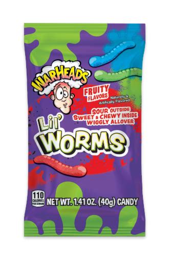 Warheads Lil Worms Sour And Sweet Gummy Worm Candy 1 41 Oz Ralphs