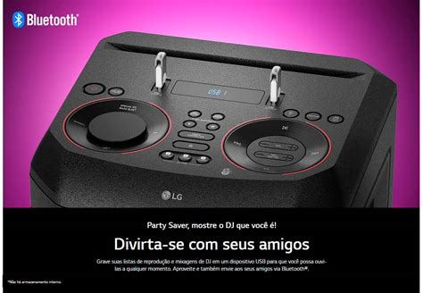 Caixa De Som Ac Stica Lg Xboom Rn Super Graves Multi Bluetooth E