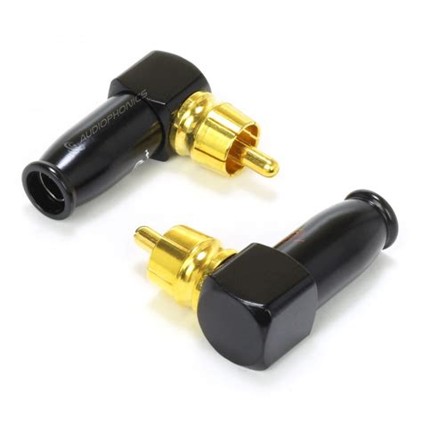 Connecteur Rca 90° Angled Gold Plated Ø6mm Pair Audiophonics