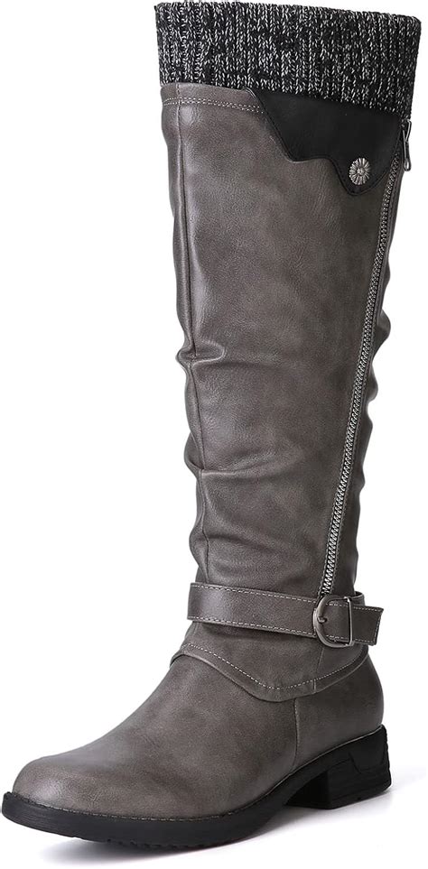 Gracosy Bottes Fourr Es Femmes Bottes Hautes Hiver Cuissardes En Cuir