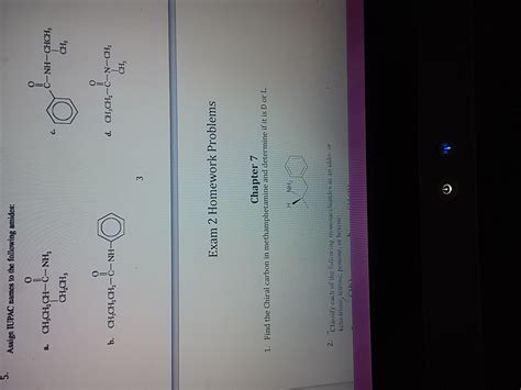 Assign Iupac Names To The Following Amides Chegg