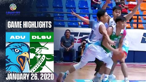 Adu Vs Dlsz January 26 2020 Game Highlights Uaap 82 High School