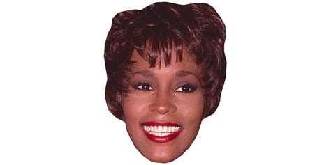 Whitney Houston (Smile) Celebrity Mask - Celebrity Cutouts