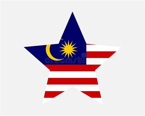 Malaysia Star Flag Malaysian Star Shape Flag Stock Vector Illustration Of National Color