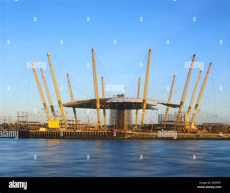 Construction of the Millennium Dome, Greenwich, London, UK Stock Photo ...