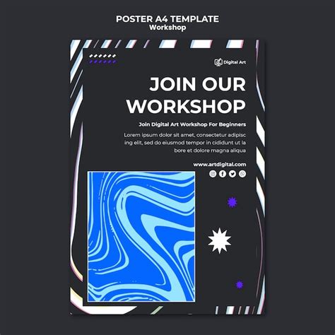 Free PSD | Workshop poster template