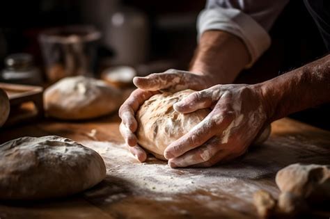 Premium AI Image A Person Kneading A Dough