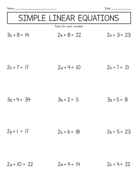 15 Pre-Algebra 7th Grade Math Worksheets