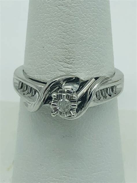 Vintage silver sterling wedding - Gem