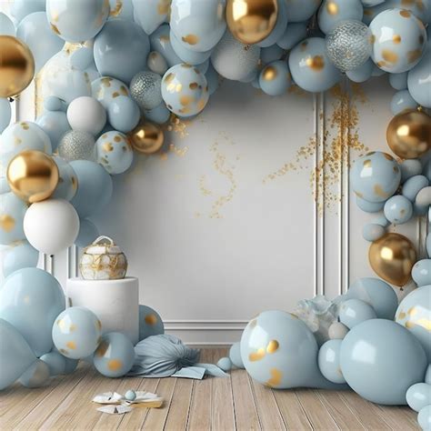 Premium AI Image | colorful party birthday background with balloons ...