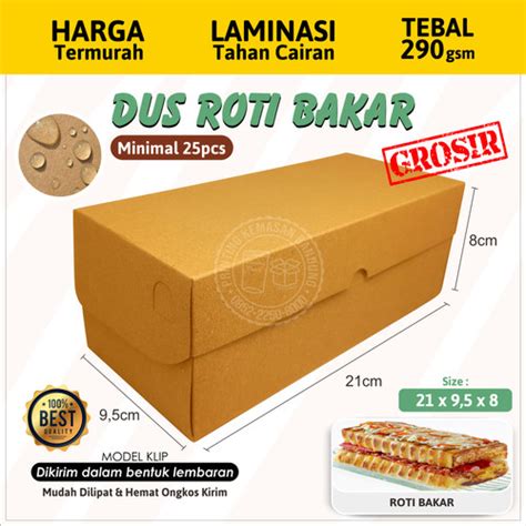 Promo Dus Roti Bakar Bandung Box Kraft 290gsm Kotak Kue Brownies