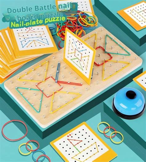 Wooden Geoboard Mathematical Manipulative Material Array Block Geo