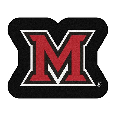 29.3" x 40" Black and Red NCAA Miami University Redhawks Mascot Logo ...