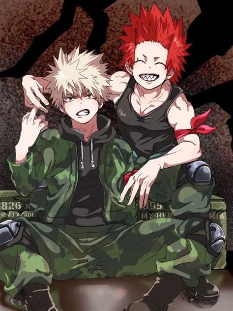 Bakugou Katsuki And Kirishima Eijirou Hero Kirishima And Bakugo My Hero Academia Manga