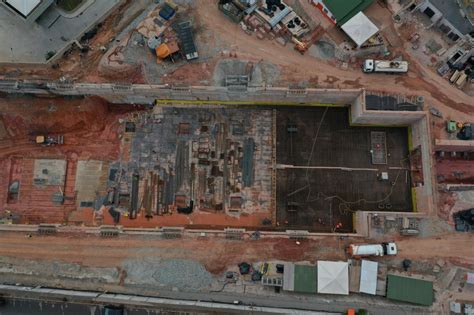 Linha Uni realiza concretagem da laje na futura Estação Vila Cardoso