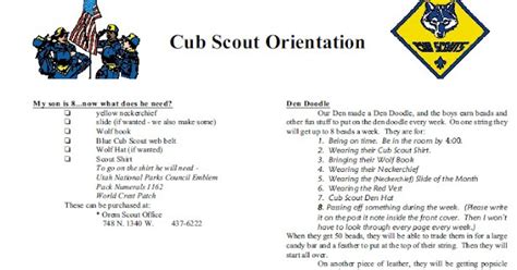 Akela S Council Cub Scout Leader Training Cub Scout Orientation For