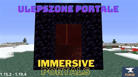 Ulepszone Portale W Minecraft Immersive Portals Mod YouTube