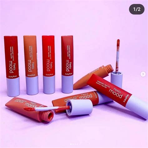 Batom Líquido Comfort Matte Mood Ruby Rose HB8230 Shopee Brasil