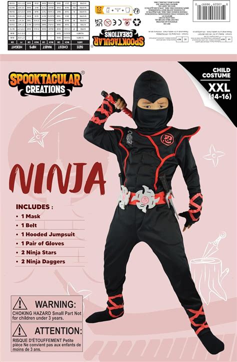 Spooktacular Creations Ni Os Disfraz De Ninja De Lujo Para Ni Os Con